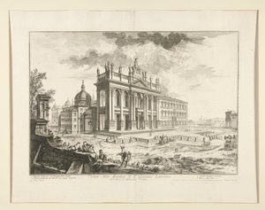 Vista de la Basílica de S. Giovanni Laterano, de Vistas de Roma de Giovanni Battista Piranesi