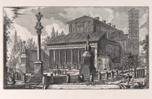 Vista de la Basílica de San Lorenzo fuori delle Mura, de Vedute di Roma (Vistas de Roma) de Giovanni Battista Piranesi