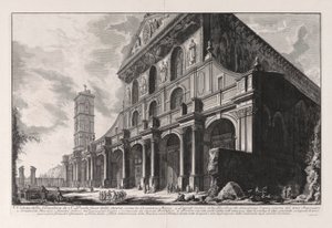 Vista de la Basílica de San Paolo fuori delle Mura, construida por Constantino el Grande, de Vedute di Roma (Vistas de Roma) de Giovanni Battista Piranesi