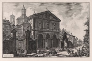 Vista de la Basílica de San Sebastiano fuori delle Mura de Roma, en la Vía Apia), de Vedute di Roma (Vistas de Roma)