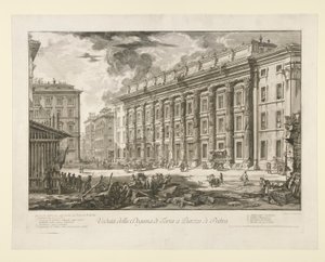Vista de la Aduana en Piazza di Pietra, de Vedute di Roma de Giovanni Battista Piranesi
