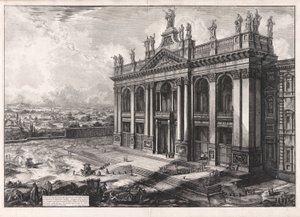 Vista de la fachada de la Basílica de S. Giovanni Laterano
