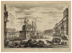 Veduta della Piazza di Monte Cavallo (del Quirinale)