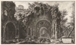 Vista de la fuente y el Spelonche d de Giovanni Battista Piranesi