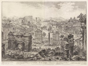 Veduta di Campo Vaccino (Vista del Campo Vaccino [el Foro Romano, desde la Colina Capitolina]), de Vedute di Roma (Vistas de Roma)