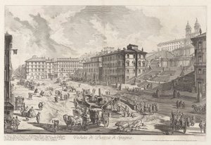 Vista de la Piazza di Spagna, de Vedute di Roma (Vistas de Roma)