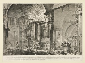 Vista de otra parte de la cámara de la tumba de L. Arruntius, de Le Antichit? romano de Giovanni Battista Piranesi