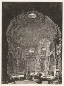 Vista interior del Templo de la Tos de Giovanni Battista Piranesi