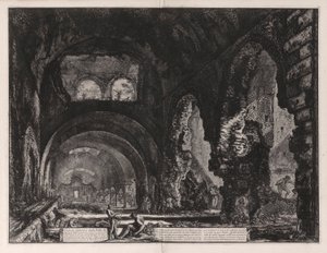Vista interior de la Villa de Mecenas de Giovanni Battista Piranesi