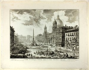 Vista de la Piazza Navona sobre las ruinas del Circo de Domiciano, de Vistas de Roma