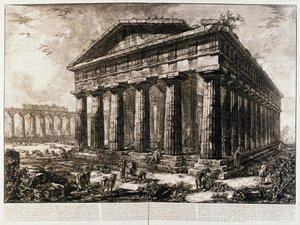 Vista del Templo de Neptuno en Paestum de Giovanni Battista Piranesi
