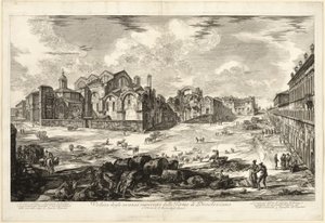 Vista de los Restos Visibles de los Baños de Diocleciano, de Vistas de Roma