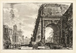 Vista del Arco de Tito, de Vistas de Roma de Giovanni Battista Piranesi