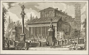 Vista de la Basílica de S. Lorenzo fuori delle Mura [S. Lorenzo fuera de los muros], de Vistas de Roma de Giovanni Battista Piranesi