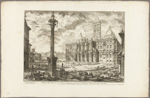 Vista de la Basílica de S. Maria Maggiore con sus dos alas laterales, de Vistas de Roma