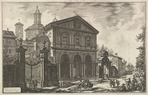 Vista de la Basílica de San Sebastiano fuori delle mura, ca. 1750 de Giovanni Battista Piranesi