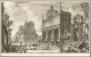 Vista de la fuente del Acqua Felice, de Vistas de Roma de Giovanni Battista Piranesi