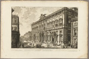 Vista del Palazzo della Consulta en el Quirinal que alberga la Secretaría Papal, de Vistas de Roma