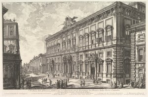 Vista del Palazzo della Consulta en el Quirinal albergando la Secretaría Papal, ca. 1760-78