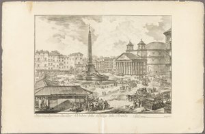 Vista de la Piazza della Rotonda, de Vistas de Roma de Giovanni Battista Piranesi