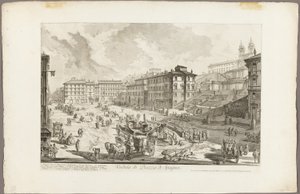 Vista de la Piazza di Spagna, de Vistas de Roma de Giovanni Battista Piranesi