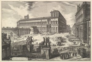Vista de la Piazza di Monte Cavallo, de Vedute di Roma Roman Views