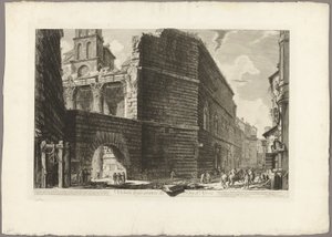 Vista de los restos del Foro de Nerva, de Vistas de Roma de Giovanni Battista Piranesi