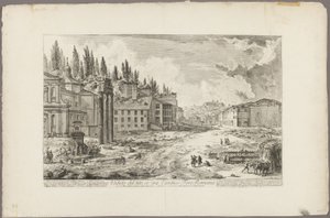 Vista del sitio del antiguo Foro Romano, de Vistas de Roma de Giovanni Battista Piranesi