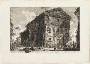 Vista del Templo de Baco, ahora la iglesia de S. Urbano, a dos millas de Roma, más allá de la Porta S. Sebastiano, de Vistas de Roma de Giovanni Battista Piranesi