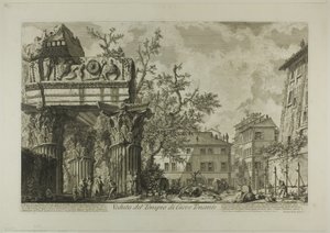 Vista del Templo de Júpiter Tonans, de Vistas de Roma de Giovanni Battista Piranesi