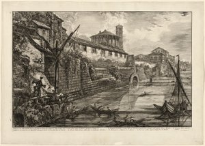Vista de la antigua estructura construida por Tarquinius Superbus llamada el Bel Lido, y como otras, construida por Marco Agripa en la época de Augusto cuando limpió todas las alcantarillas que conducían al Tíber, de Vistas de Roma