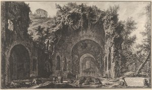 Vista de la fuente y la Gruta de Egiria fuera de la Porta Capena, 1760-78 de Giovanni Battista Piranesi