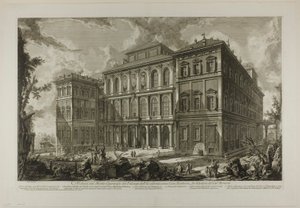 Vista del Palacio de la Ilustre Familia Barberini en la Colina Quirinal, diseñado por Cavaliere Bernini, de Vistas de Roma