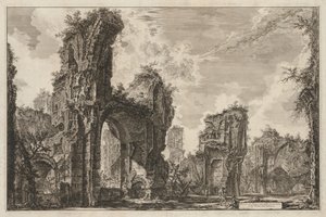 Vistas de Roma: Rovine del Sisto o sia della gran sala delle Terme Antoniniane, 1765