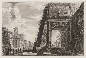 Vistas de Roma: El Arco de Tito de Giovanni Battista Piranesi