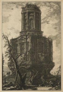 Vistas de Roma: La tumba, llamada La Connocchia de Giovanni Battista Piranesi