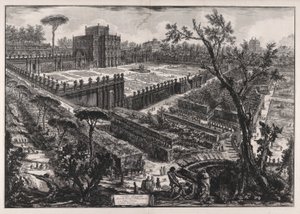 Villa Panfili fuera de Porta San Pancrazio (Villa Pamphilj fuera de Porta San Pancrazio), de Vedute di Roma (Vistas de Roma) de Giovanni Battista Piranesi