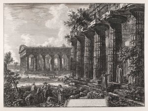 ¿Vista de algunas de las columnas de la fachada opuesta? la de la placa anterior de Giovanni Battista Piranesi