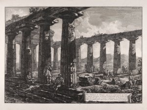 Vista interior del Templo, que el de Giovanni Battista Piranesi