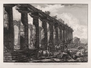 Vista lateral del Templo de Juno de Giovanni Battista Piranesi