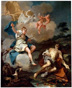 Diana y Endimión, 1723 de Giovanni Battista Pittoni the Younger