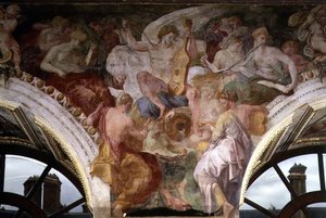 Parnaso (detalle) de Giovanni Battista Rosso Fiorentino