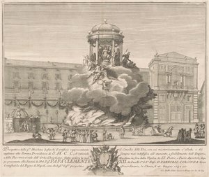 La Prima Macchina para la Chinea de 1732: El Consejo de los Dioses de Giovanni Battista Sintes, after Nicola Michetti