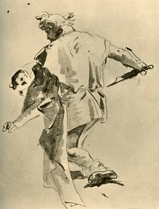 Un hombre apuñalando a un niño, mediados del siglo XVIII, 1928 de Giovanni Battista Tiepolo