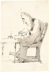 Un Abogado Veneciano en su Escritorio de Giovanni Battista Tiepolo