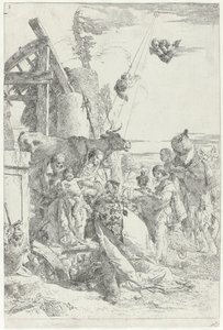 Adoración del Niño Jesús por los Reyes Magos Scherzi di fantasia (título de la serie) de Giovanni Battista Tiepolo