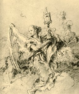 Ángel con custodia, 1767-1769, 1928 de Giovanni Battista Tiepolo