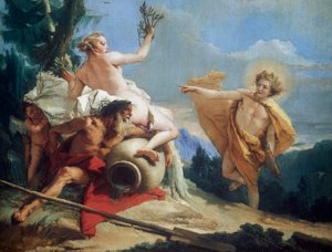 Apolo persiguiendo a Dafne, c1755-1760 de Giovanni Battista Tiepolo