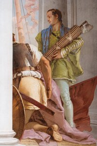 (detalle) La flota griega en Aulis, del Vestíbulo de Entrada en la Palazzina, 1757 de Giovanni Battista Tiepolo
