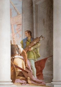 (detalle) La flota griega en Aulis, del Vestíbulo de Entrada en la Palazzina, 1757